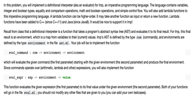 an imperative programming language