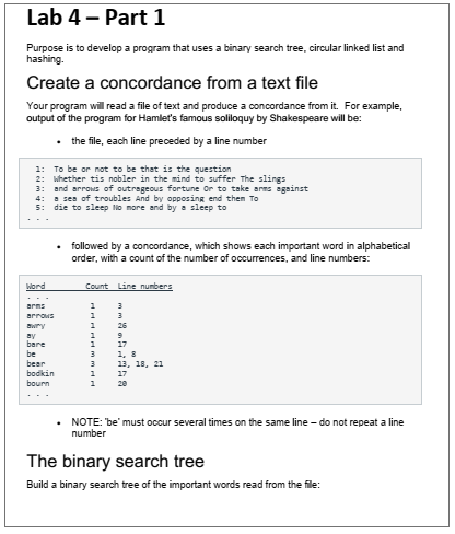 program that uses binary search tree circular linked list and hashing Java programming language