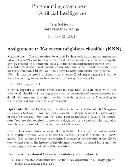program to create K nearest neighbour classifier in python