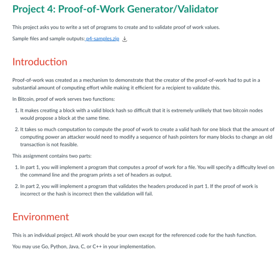 program to create a proof of work generator in python