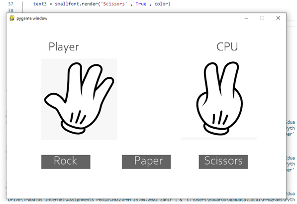 program to create rock paper scissor game in python