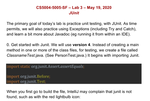 program to implement Junit in java