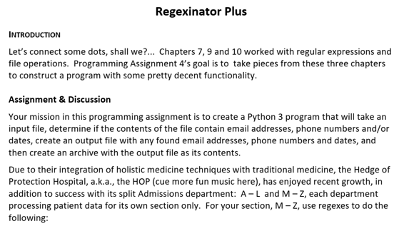 program to implement regexinator plus in python